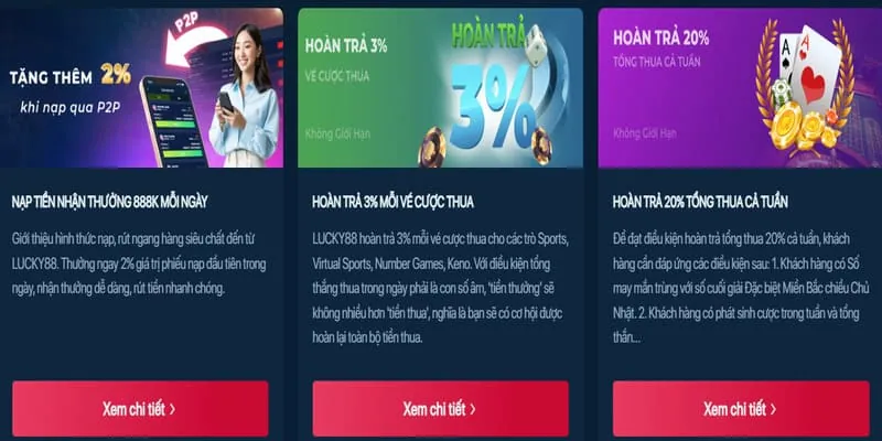 Các chương trình khuyến mãi độc quyền của pt888